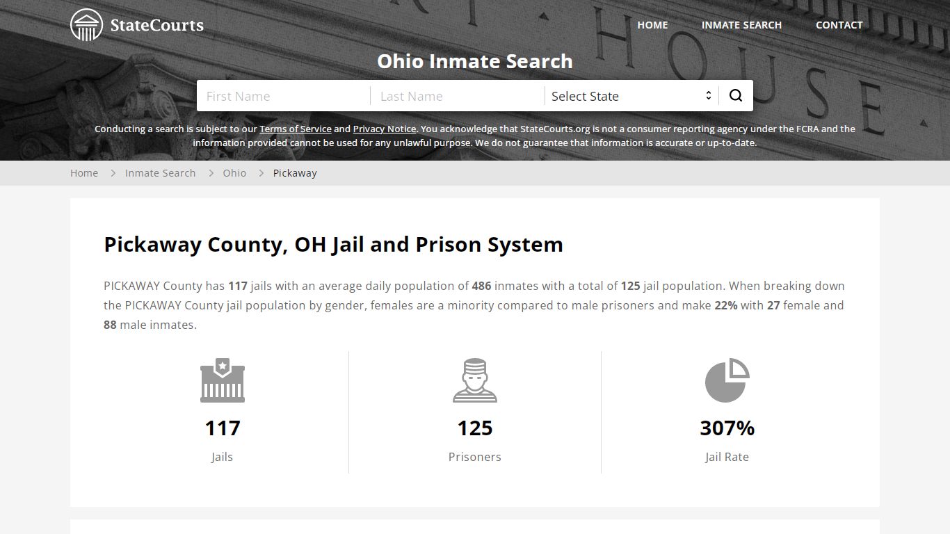 Pickaway County, OH Inmate Search - StateCourts